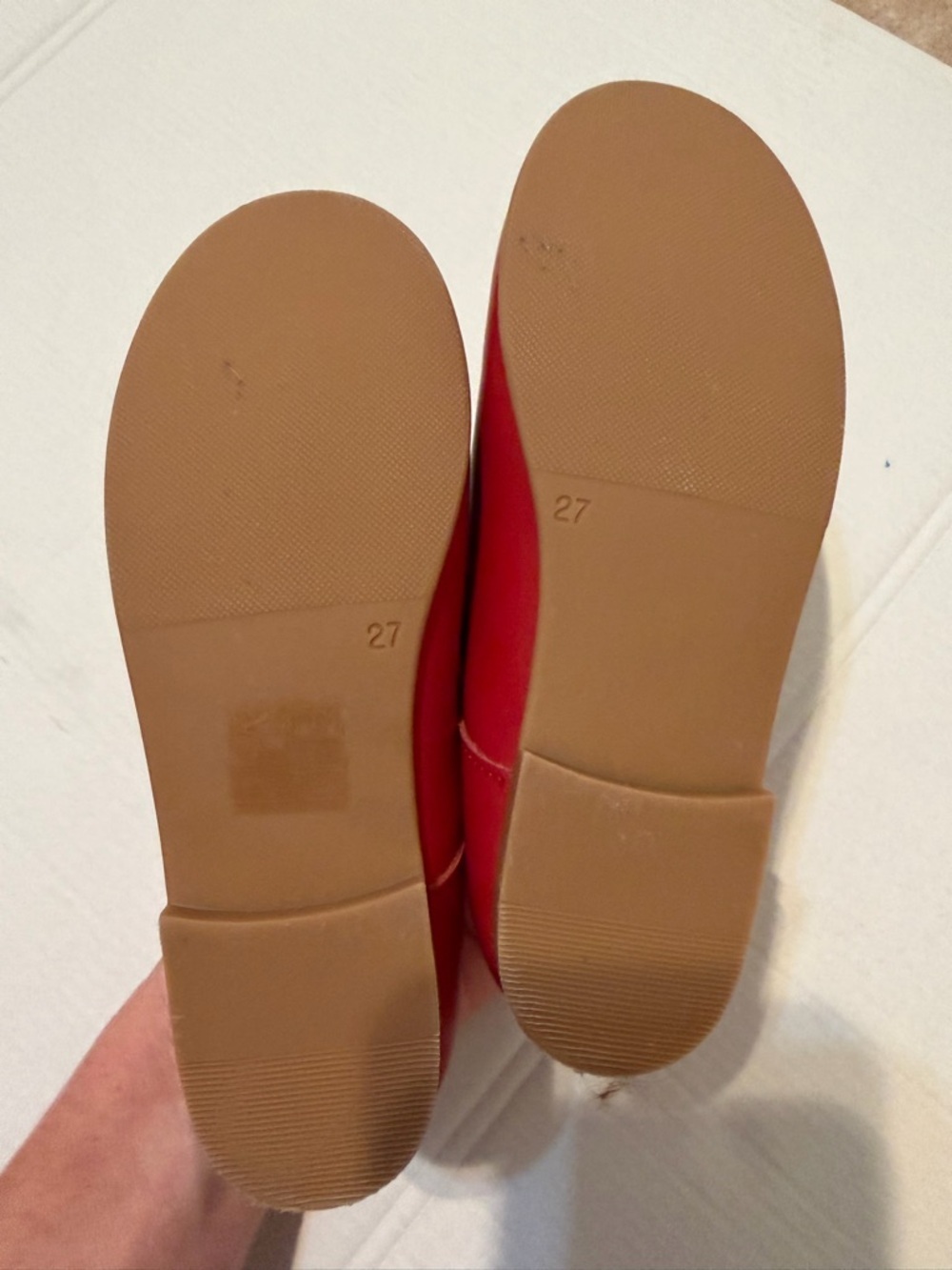La Coqueta Red Leather T-Bar Mary Jane Shoes EU 27 US 10 - Picture 15 of 15